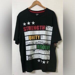 Men’s T-shirt Strength Unity Resolve Black History graphics black.XL
